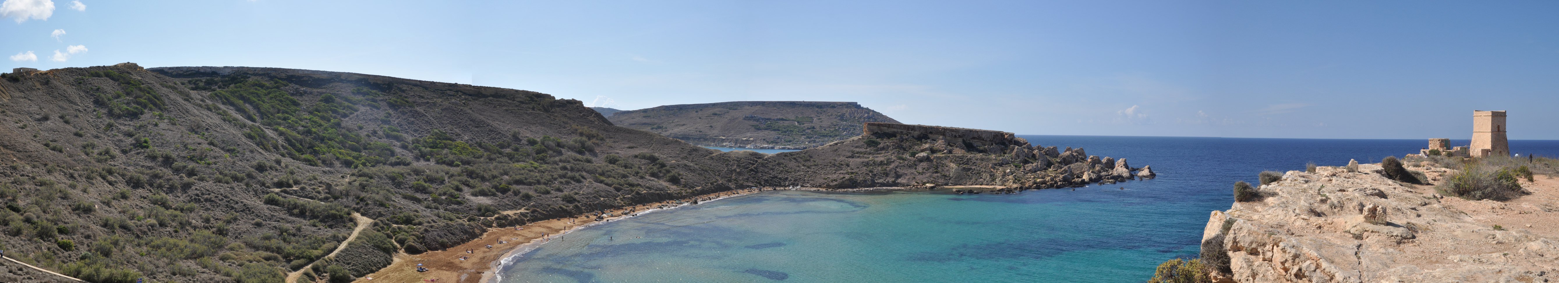 malta ghajn tuffieha drehort wickie  auf grosser fahrt panorama